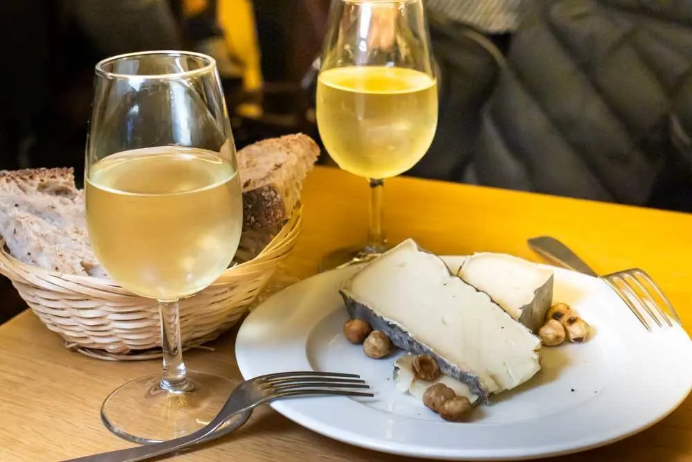 Wine and Cheese at Aux Deux Amis in Paris