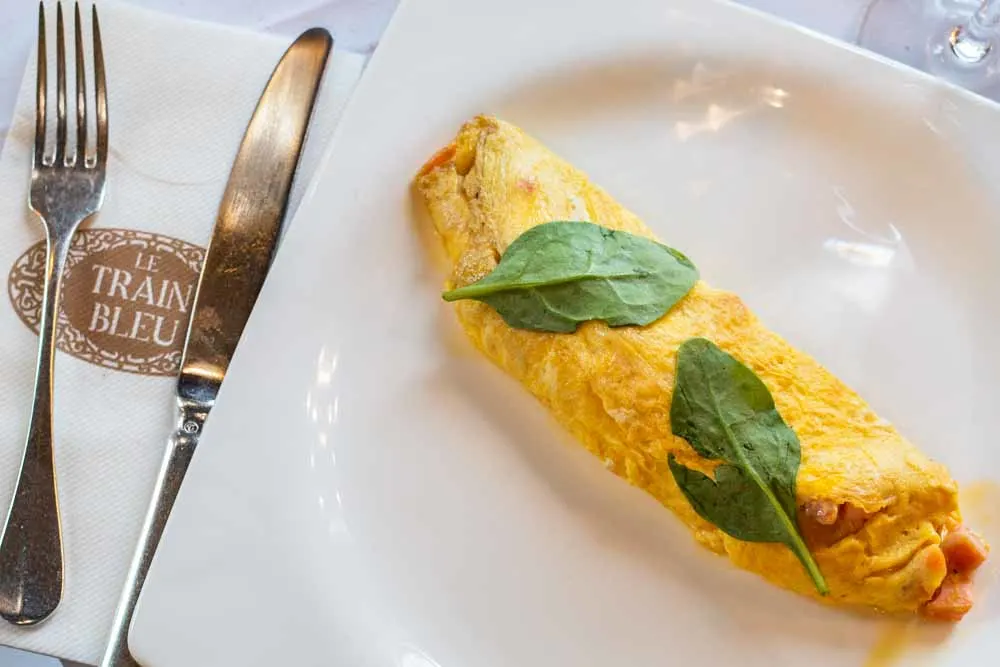 French Rolled Omelette at Le Train Bleu in Paris
