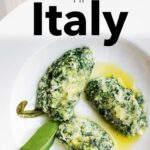 Pinterest image: image of Italian food with caption ‘Learn to Cook at Home in Italy’