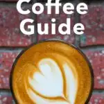 Pinterest image: image of coffee with caption reading 'Athens Coffee Guide'