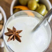 Mauresque Cocktail with Olives and Nuts