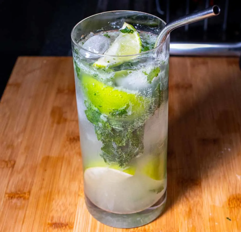 Classic Mojito with in Highball Metal Straw
