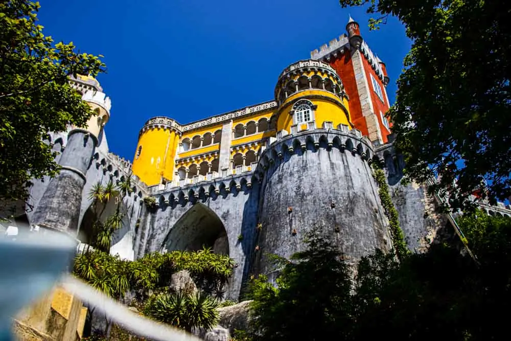 Pena Palace from below in Sintra