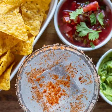 Spicy Margarita with Snacks