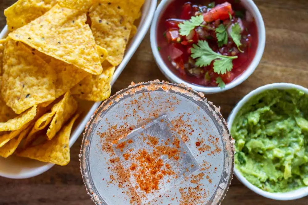 Spicy Margarita with Snacks