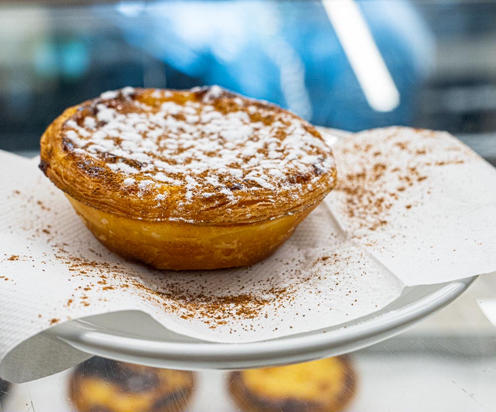 Pastel de Nata at Manteigaria at Time Out Market Lisbon with Plate