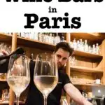 Pinterest image: Paris wine bar with caption reading "The Best Wine Bars in Paris"