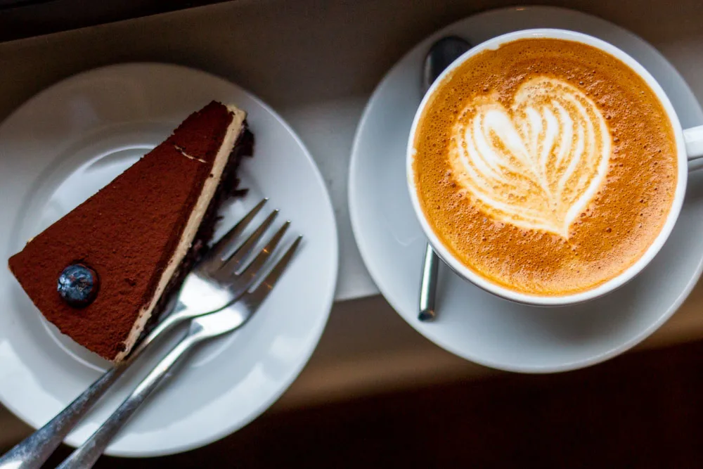 Cake and Coffee at Strange Love in Vilnius