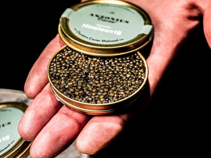 Caviar Tin at Nineteen 18 in Vilnius