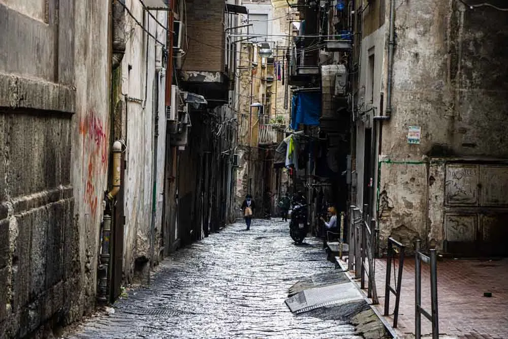 Alley in Naples Italy