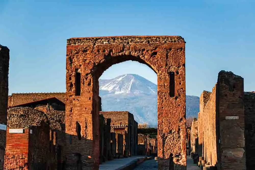Pompeii with Mount Vesuvius View