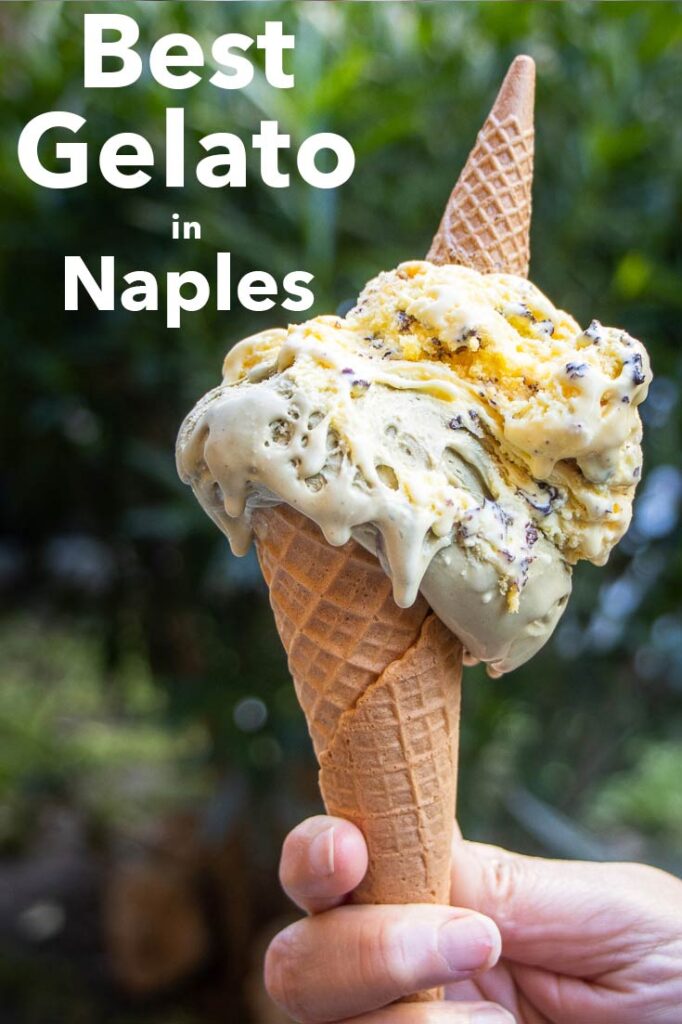 „Pinterest“ vaizdas: gelato vaizdai su užrašu „Geriausias Gelato Neapolyje“