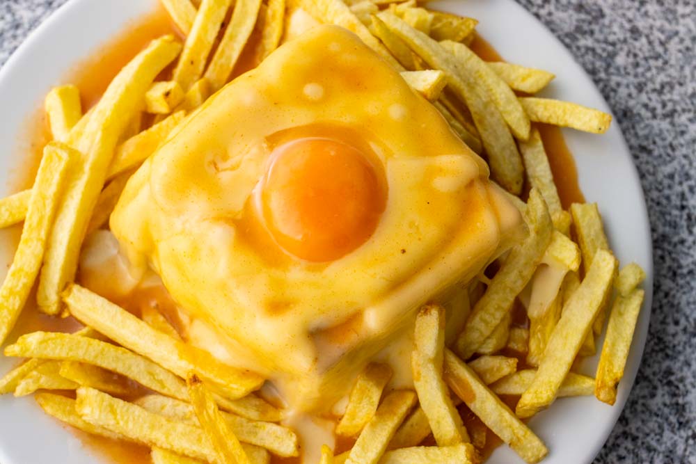 Francesinha from Above at Cafe Santiago in Porto