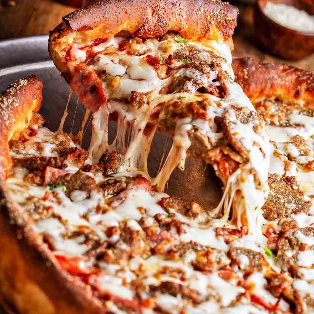 Deep Dish Pizza with Cheese