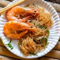 Shrimp and Noodles at Khlong Lad Mayom Floating Market