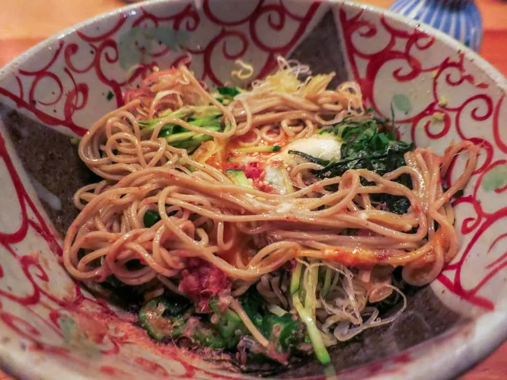 Soba Noodles in Tokyo Japan