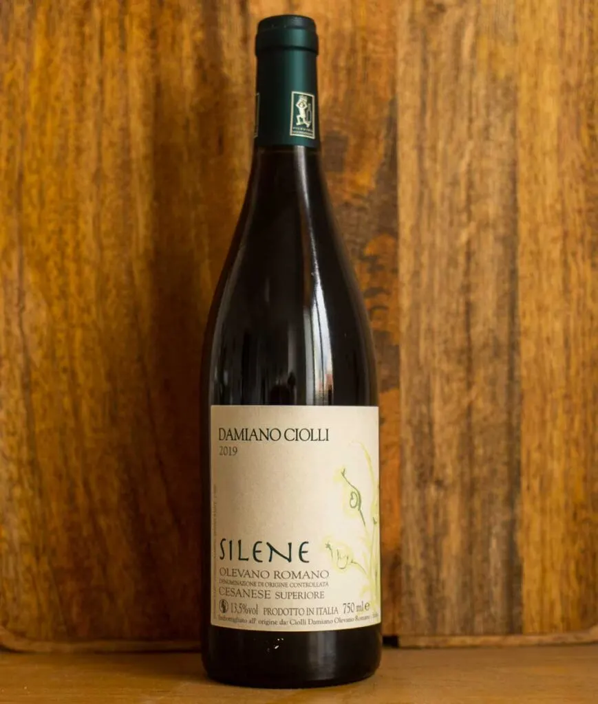 Bottle of Silene Cesanese from Lazio