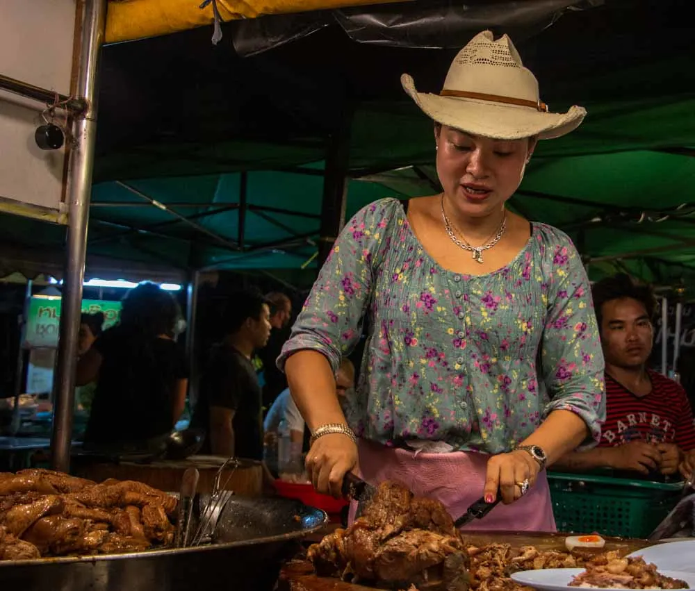 Cowboy Hat Lady at Chang Puak Gate NM in Chiang Mai