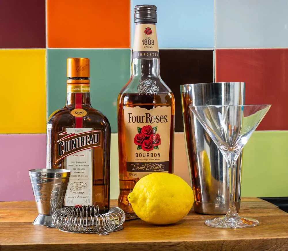 Bourbon Sidecar Ingredients by Tiles