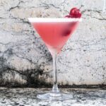 Pink Lady Cocktail with Cherries