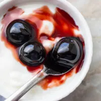 Yogurt with 3 Luxardo Cherries