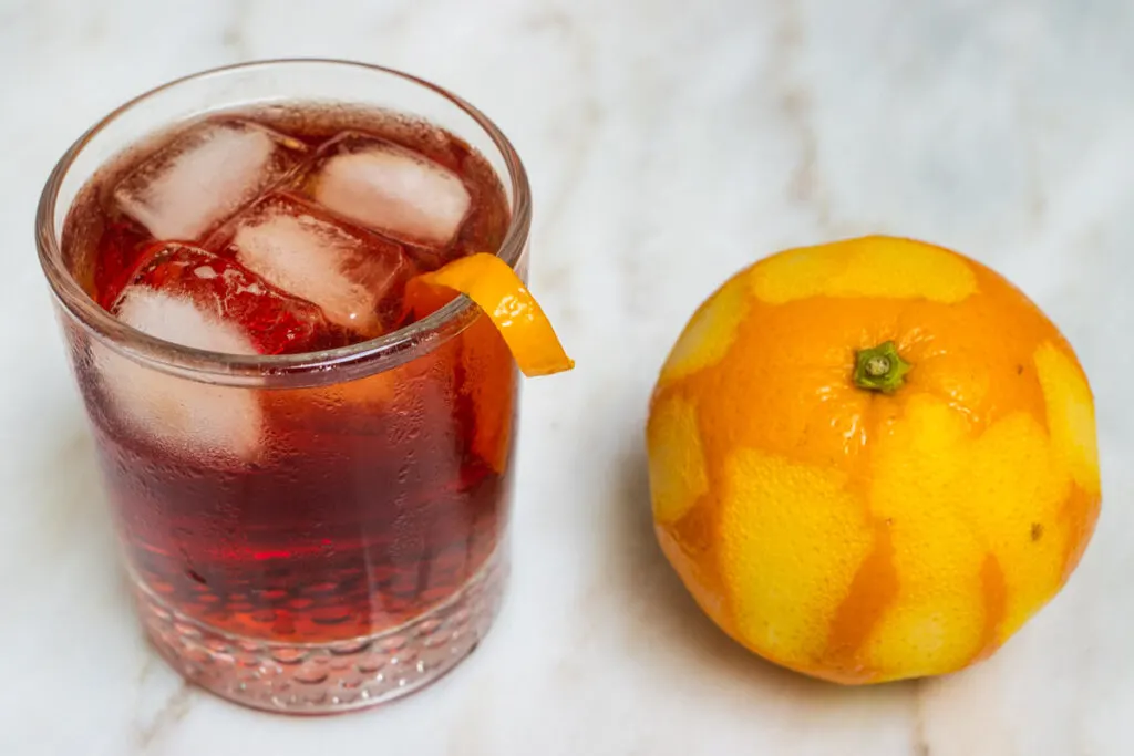 Americano Cocktail and Orange
