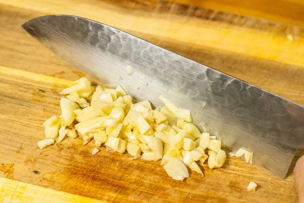 Chopping Garlic