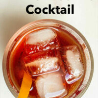Pinterest image: Americano cocktail with caption reading 