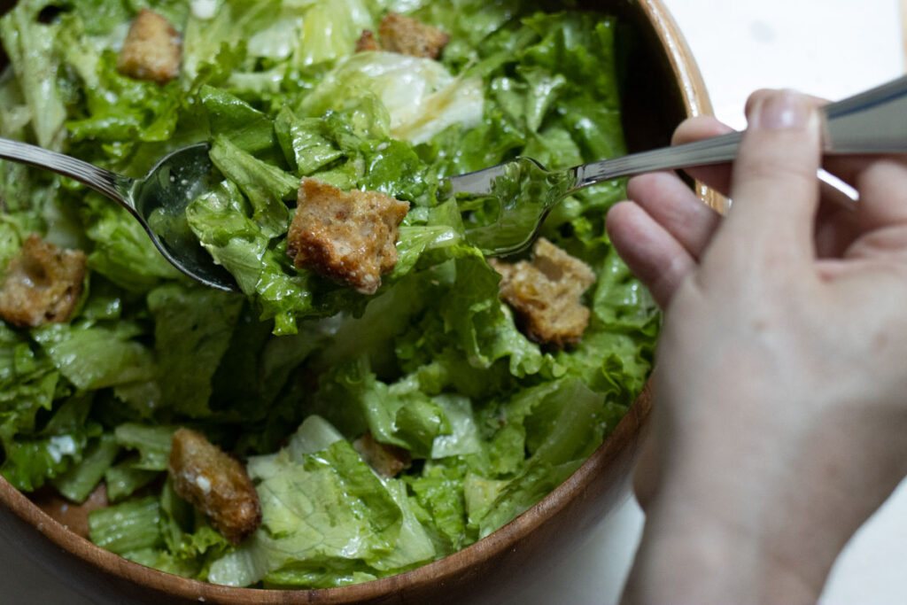 Caesar Salad Tossing