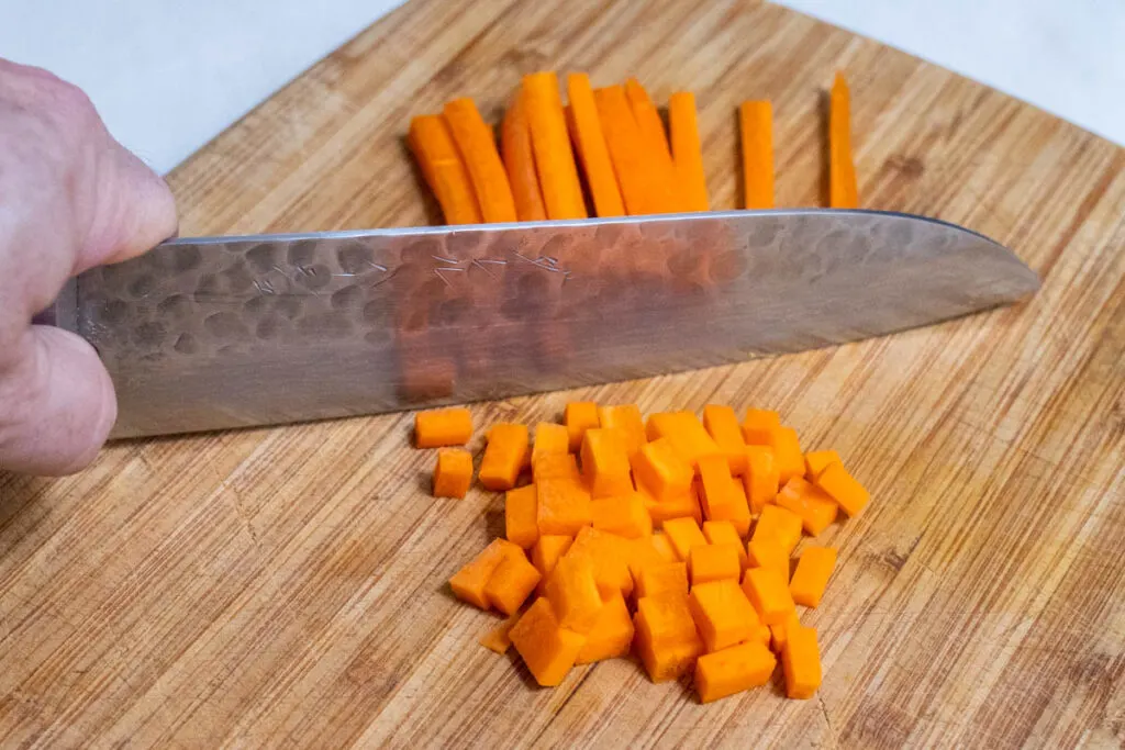 Chopping Carrots with Knife
