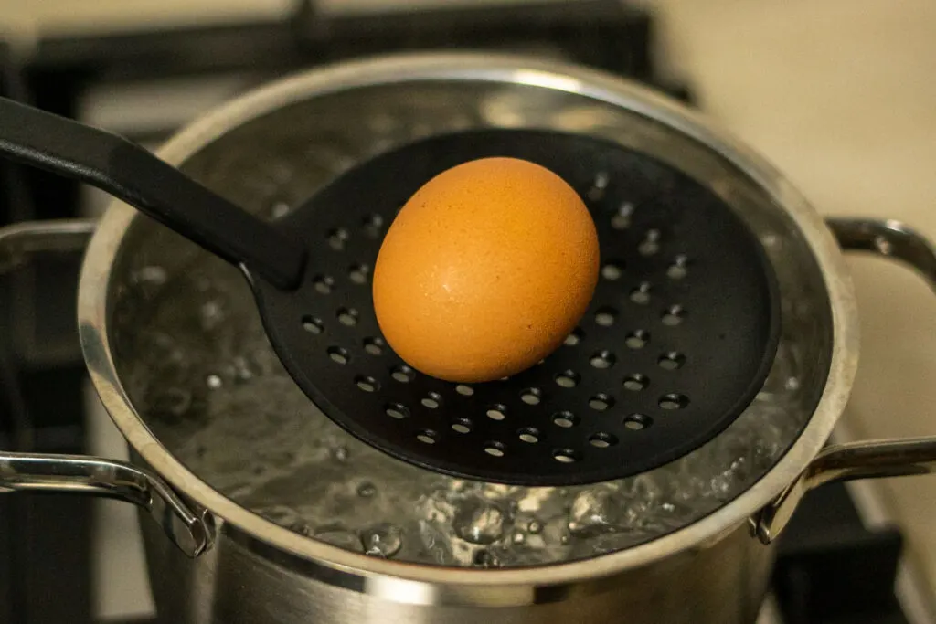 Dropping an Egg in Boiling Water