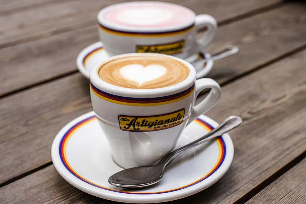 Coffees at Ditta Artigianale Oltrarno in Florence