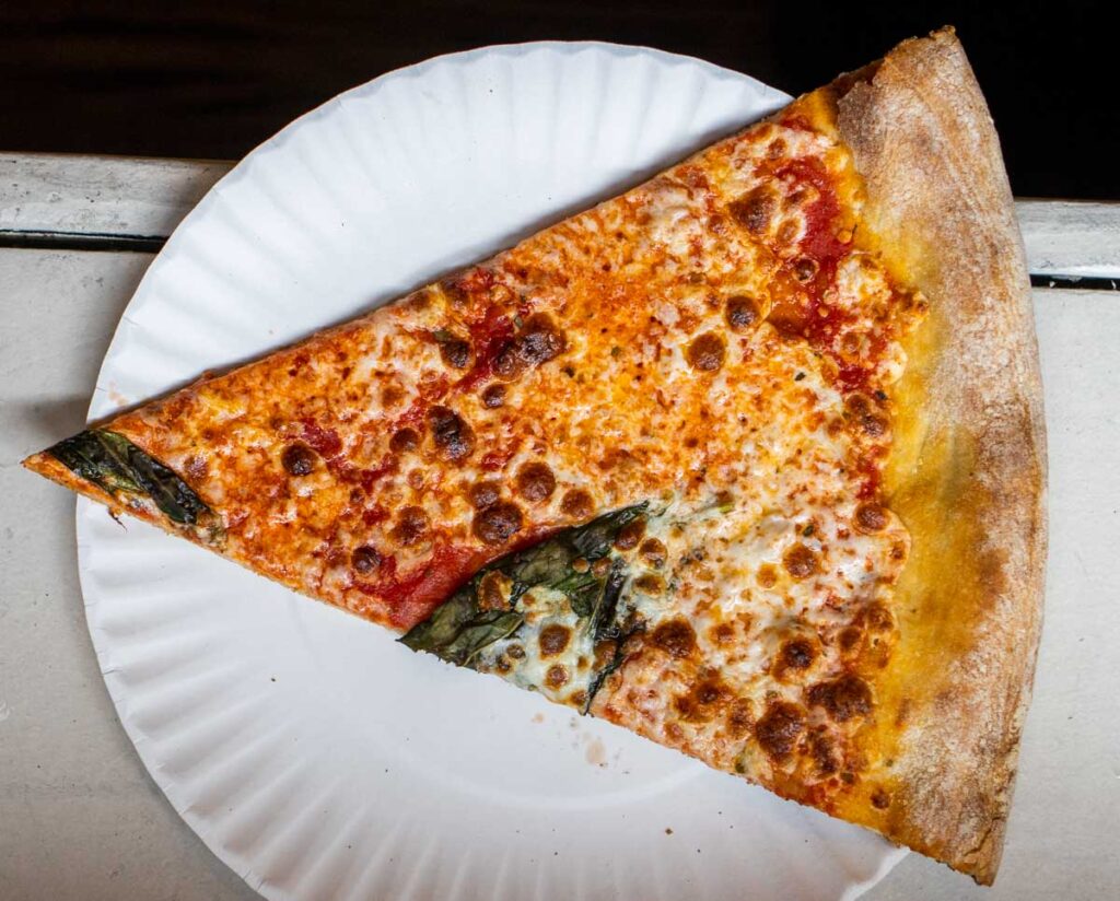 Plain Slice at Best Pizza in Brooklyn New York