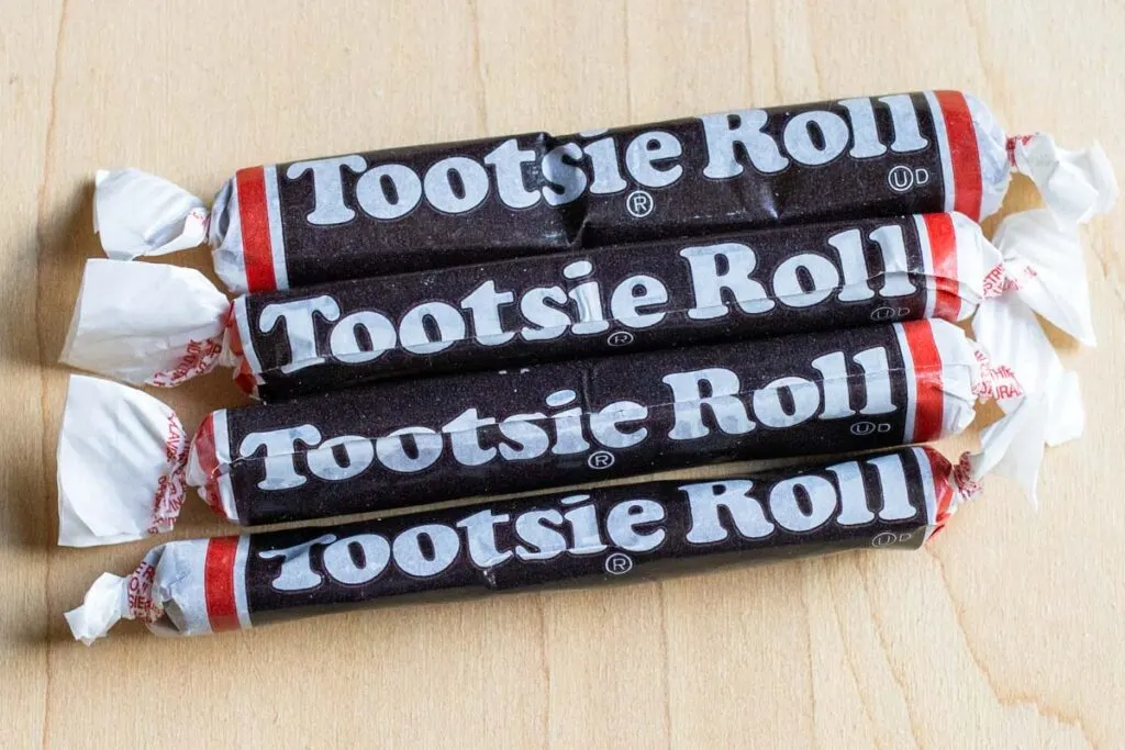 four Tootsie Rolls
