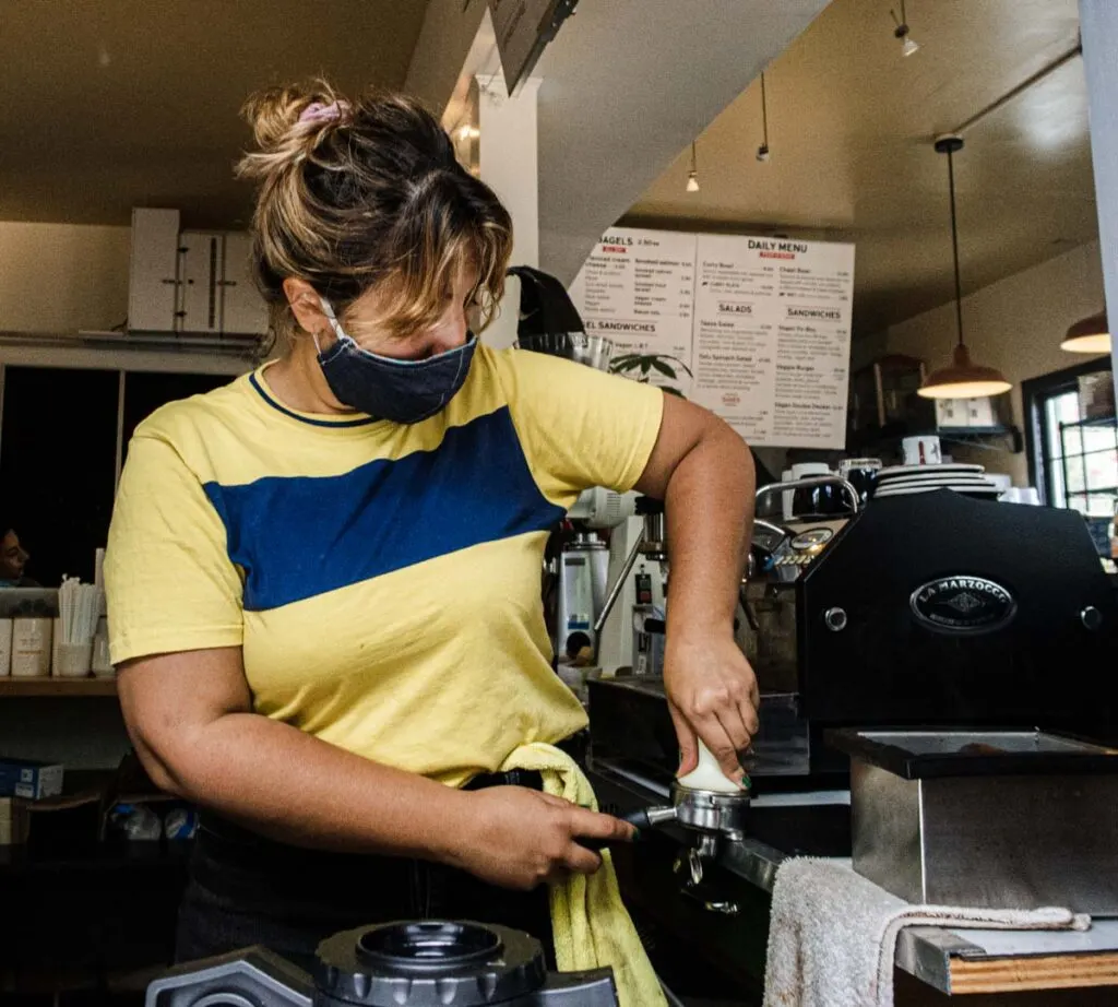 Barista at Pond Coffee in New Orleans