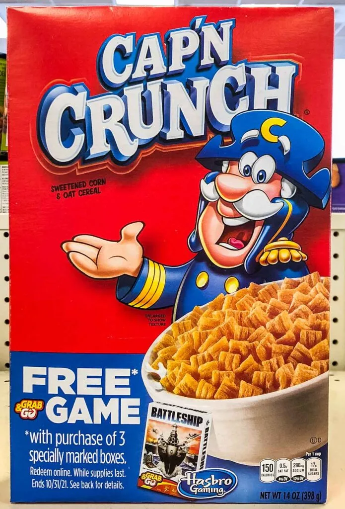 Cap'n Crunch Cereal Box