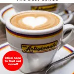Pinterest image: Coffee with caption reading "Florence The Best Coffee - Click here to find out more!!"