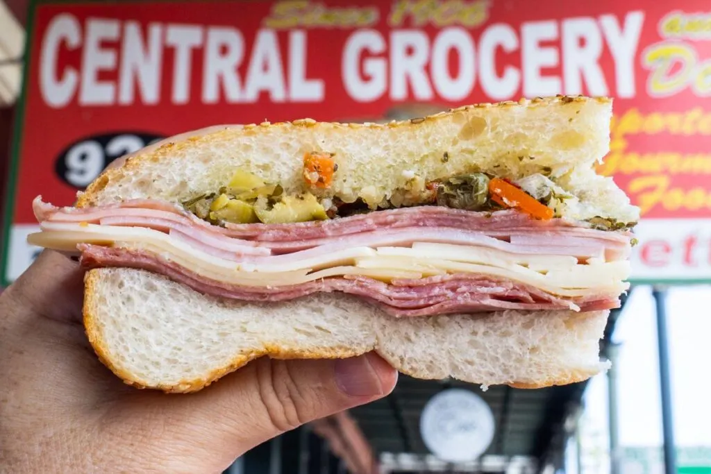 Muffaletta at Central Grocery in New Orleans
