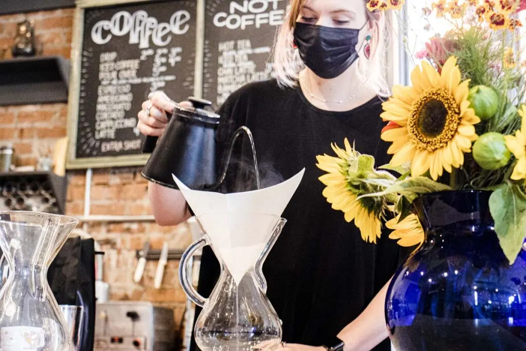 Barista at Cherry Coffee Roasters in New Orleans