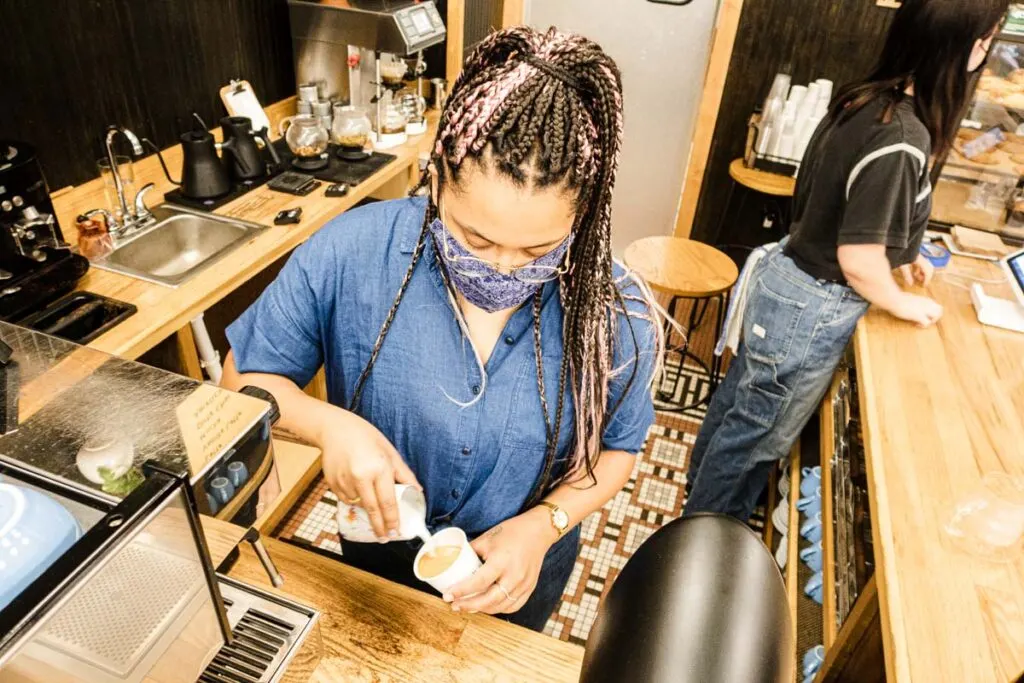 Barista at Mammoth Coffee in New Orleans