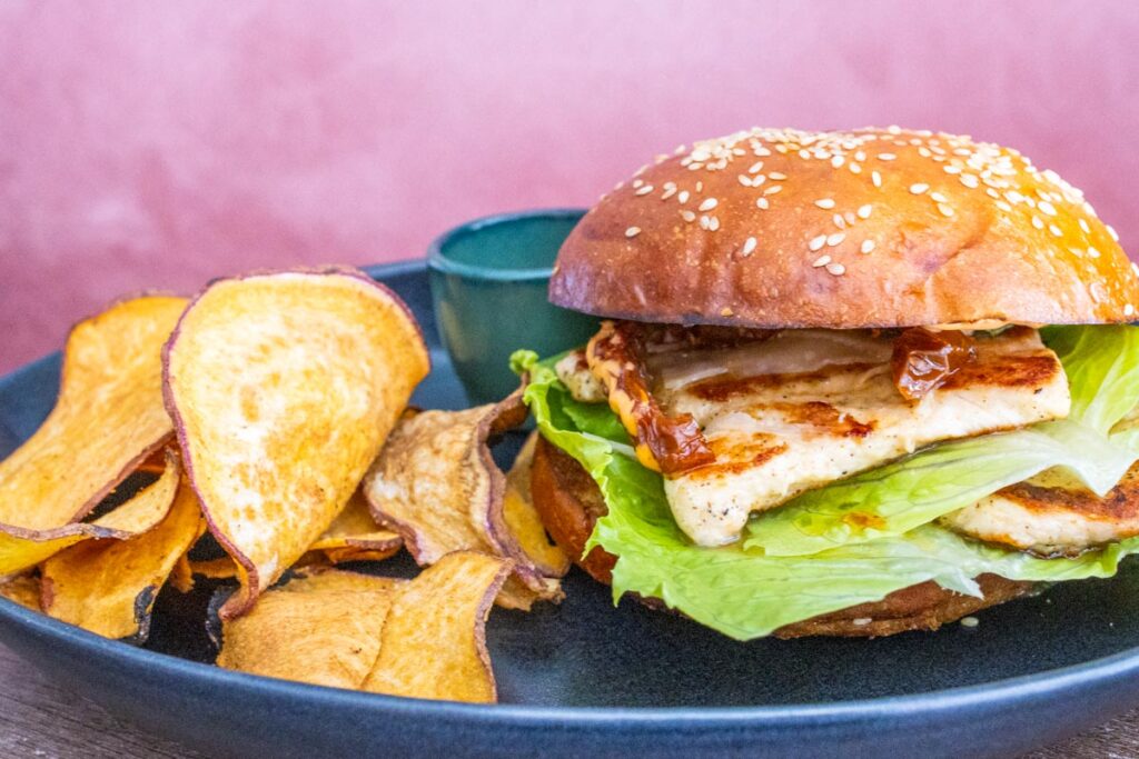 Chicken Sandwich Burger at BLOOM Lisbon