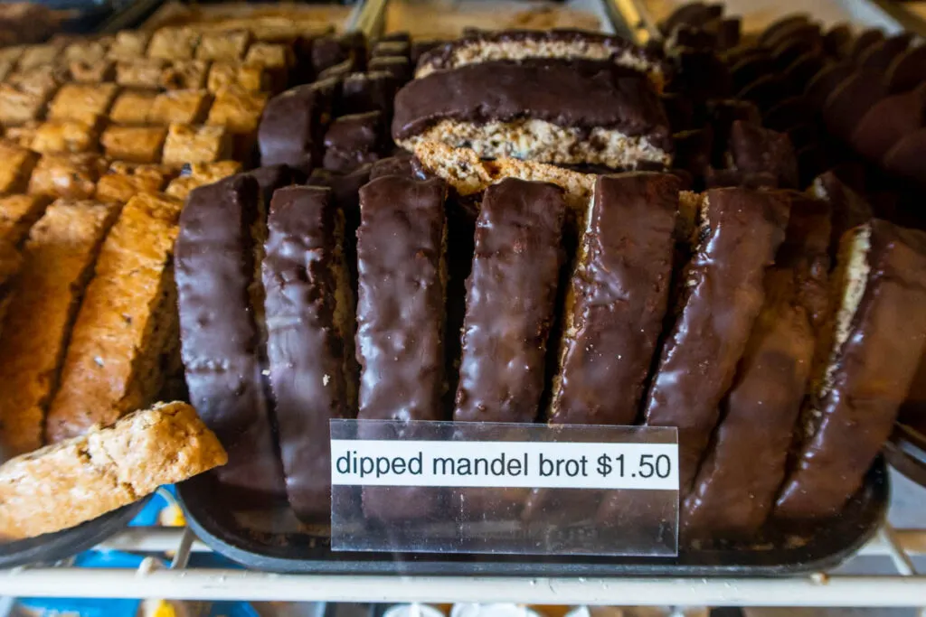 Chocolate Dipped Mandel Brot at Hudson Valley Dessert Company in the Catskills