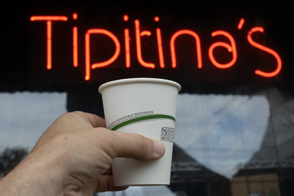Coffee by Tipitina Sign at Hey! Coffee in New Orleans