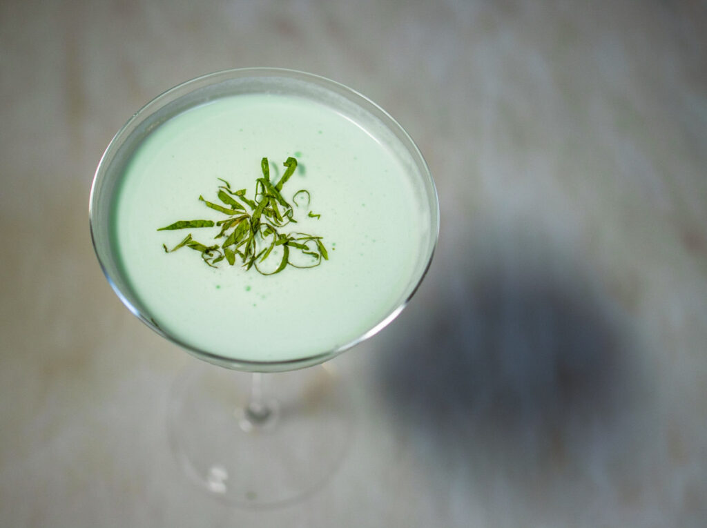 Grasshopper Cocktail with Fresh Mint