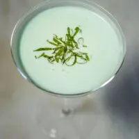 Grasshopper Cocktail with Mint Centered