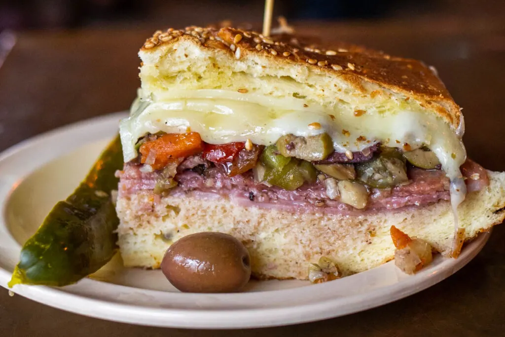 Muffaletta at Napoleon House in New Orleans