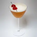 Amaretto Sour with Grey Background