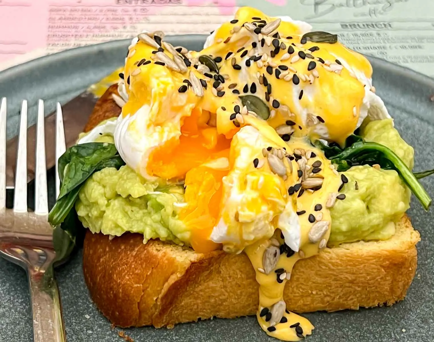 Avocado Egg Toast at Garden Balthazar Caffe in Lisbon