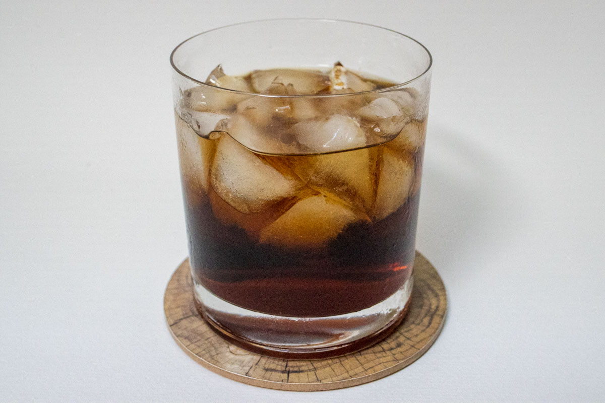 Vintage COPA DE ORO Coffee Liquor B53 Black Russian Recipe Drink Cocktail Glass 