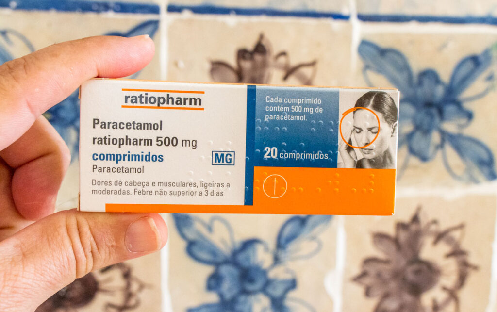 Box of Paracetamol Pills in Lisbon Portugal